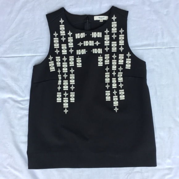 Madewell Tops - •MADWELL• Tribal Sleeveless Embroided Blouse